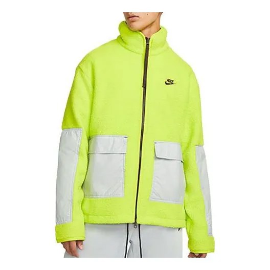 Куртка Nike SS22 Full-length zipper Cardigan Fleece Jacket Green, зеленый