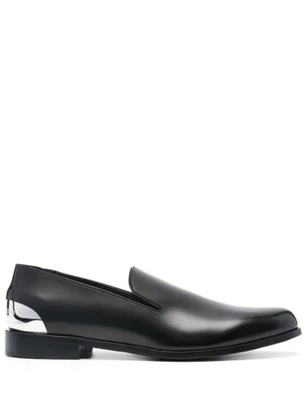 Alexander McQueen лоферы с металлическим каблуком, черный