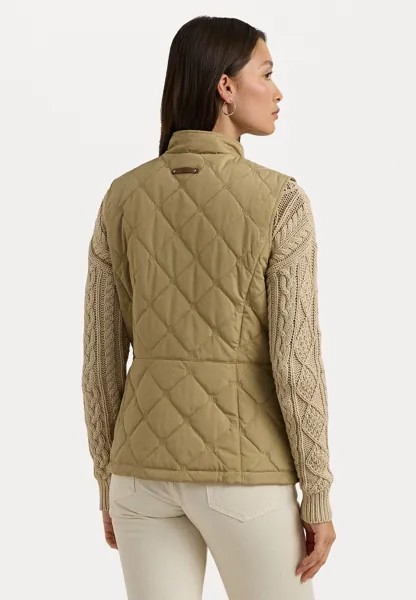 Жилет LOGO DIAMOND-QUILTED MOCKNECK VEST Ralph Lauren, бежевый