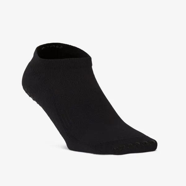 Носки спортивные женские нескользящие - 500 черные DOMYOS, цвет schwarz