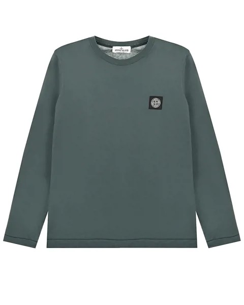 Темно-зеленая толстовка с лого Stone Island детское