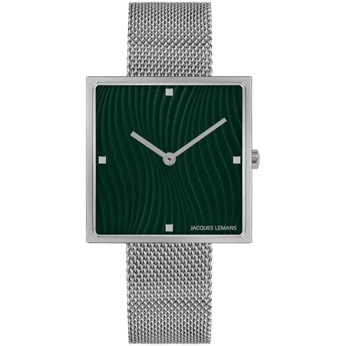 Наручные часы JACQUES LEMANS Design collection, серебряный, зеленый