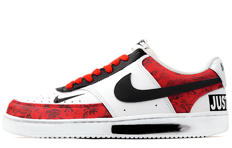 Кроссовки Nike Court Vision 1 Skateboarding Shoes Women's Low-top Red/Black, красный