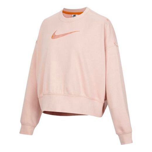 Толстовка (WMNS) Nike Sportswear Swoosh Logo Embroidered Pink Hoodie DO7212-601, розовый