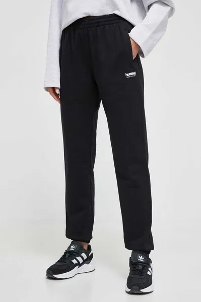 Хлопковые спортивные штаны Hummel, черный
