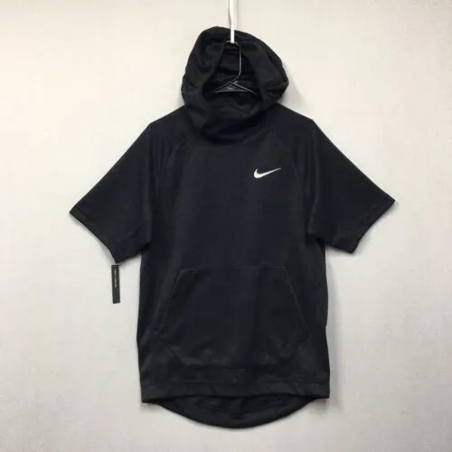 Худи с короткими рукавами Nike Dri-FIT Spotlight (мужской размер S), черный спортивный свитшот