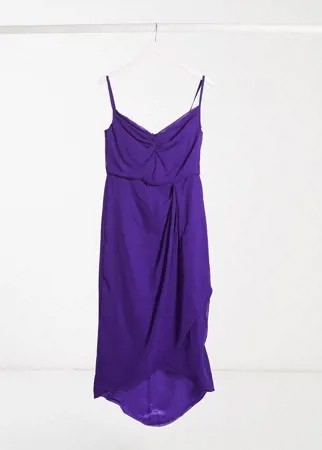 Фиолетовое платье миди с запахом Virgos Lounge-Фиолетовый цвет