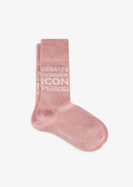Носки с логотипом Armani Exchange, розовый