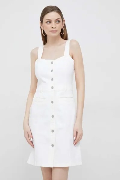 Джинсовое платье Gap, белый