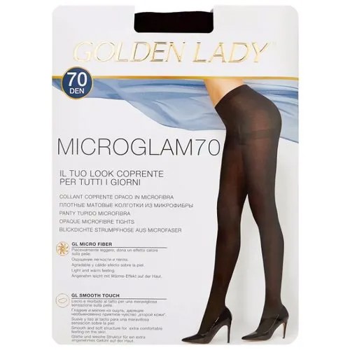 Колготки Golden Lady Microglam 70 den, размер 4-L, marrone scuro (коричневый)