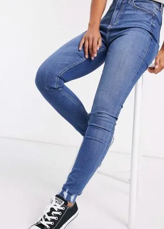 Синие джинсы с эффектом потертости Hollister-Синий