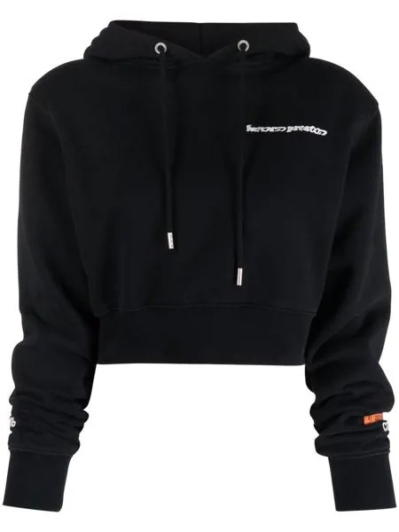Heron Preston укороченное худи с логотипом
