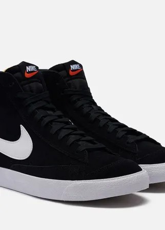 Мужские кроссовки Nike Blazer Mid 77 Suede, цвет чёрный, размер 42.5 EU