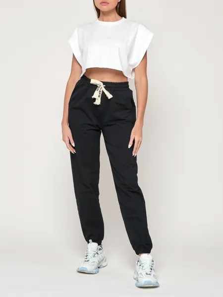 Спортивные брюки женские NoBrand AD316 черные 62 RU