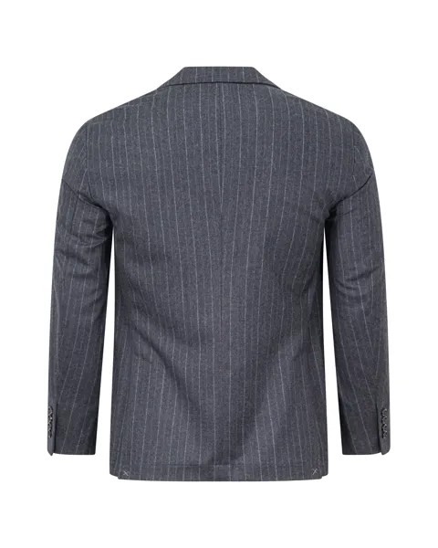 Brunello Cucinelli новый темно-серый шерстяной спортивный пиджак в полоску, серый