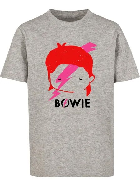 Футболка F4Nt4Stic David Bowie Lightning Bolt Sketch, пестрый серый