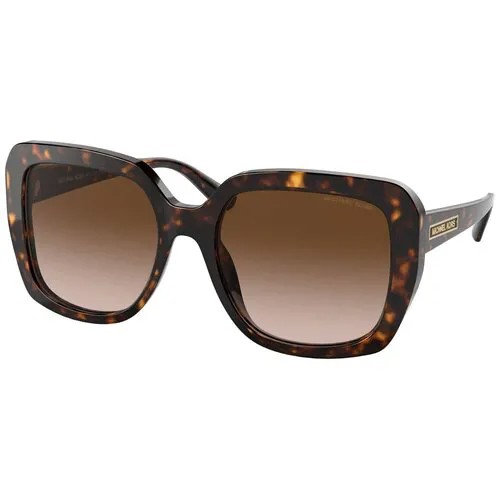 Солнцезащитные очки MICHAEL KORS, квадратные, оправа: пластик, градиентные, для женщин, коричневый