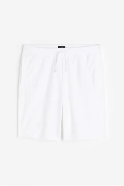 Махровые шорты до колен свободного кроя H&M, белый