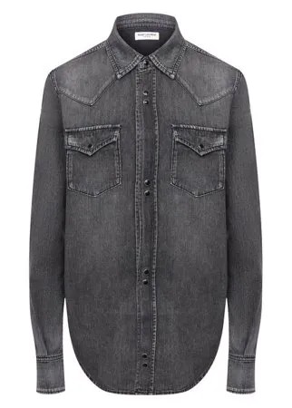 Хлопковая рубашка Saint Laurent