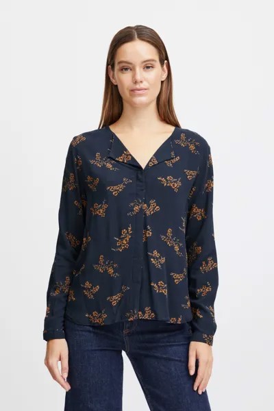 Блуза b.young Langarm BYJOSA REG SHIRT, синий