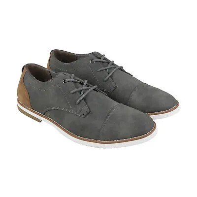 Мужские туфли-оксфорды Steve Madden M-Falout из серого нубука на шнуровке с закрытым носком 10