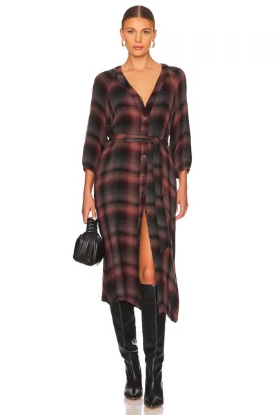 Платье миди Bella Dahl Button Down, цвет Canyon Pucker Plaid