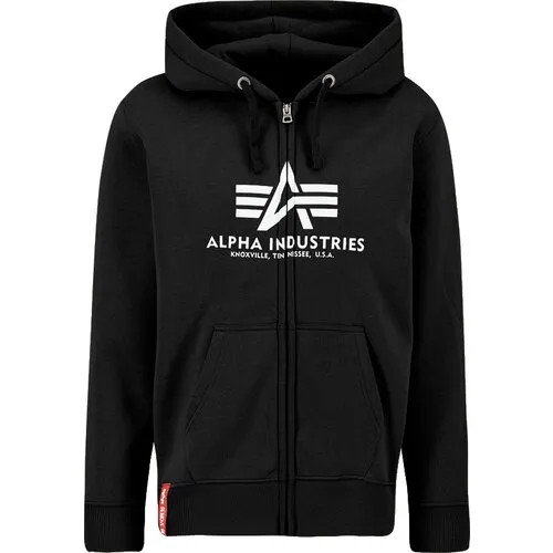 Свитшот ALPHA INDUSTRIES Basic Zip Hoody, размер XXL, черный