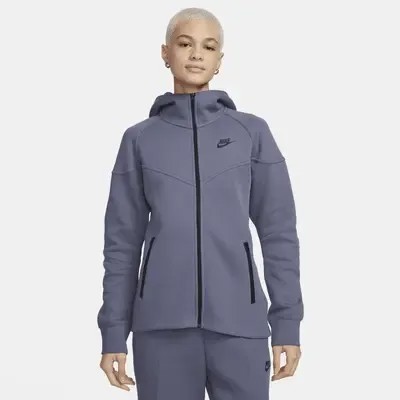Худи Nike Sportswear Tech Fleece Windrunner, цвет Light Carbon/Black