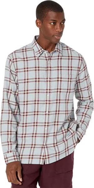 Рубашка Vince Liberty Plaid Long Sleeve, цвет Morning Blue