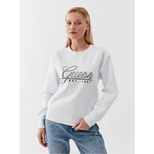 Свитшот GUESS, размер XXL [INT], белый