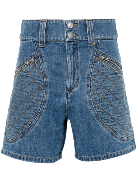 ISABEL MARANT джинсовые шорты с высокой посадкой Candice, синий