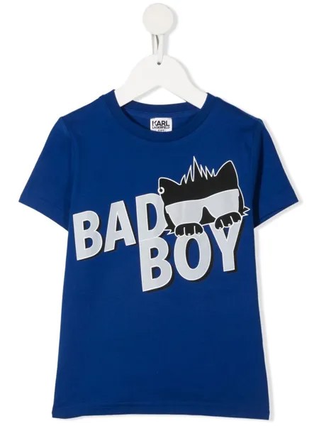 Karl Lagerfeld Kids футболка с принтом Bad Boy