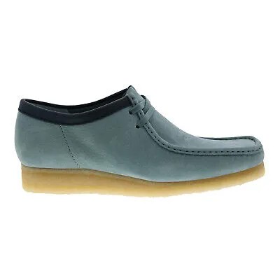 Clarks Wallabee 26162538 Мужские серые оксфорды и повседневная обувь на шнуровке из нубука