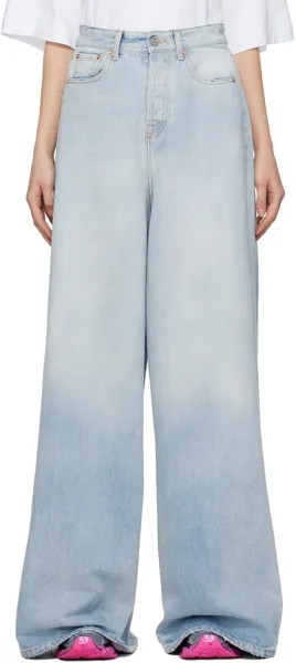 Синие потертые джинсы Vetements, цвет Blue