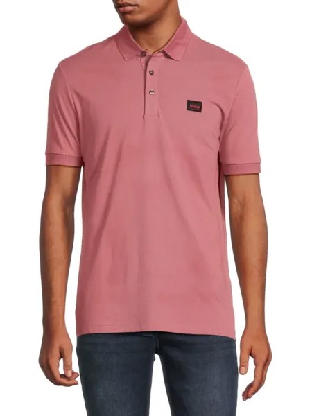Поло Dereso Box с логотипом Hugo, цвет Medium Pink