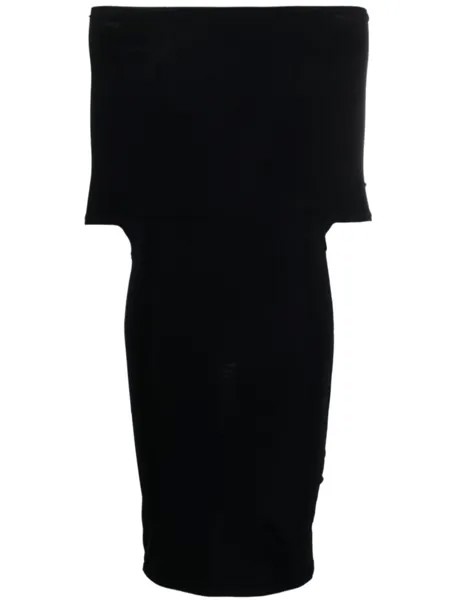 WARDROBE.NYC облегающее платье мини Off Shoulder, черный