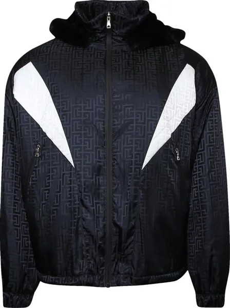 Куртка Balmain Monogram Track Jacket 'Noir', черный