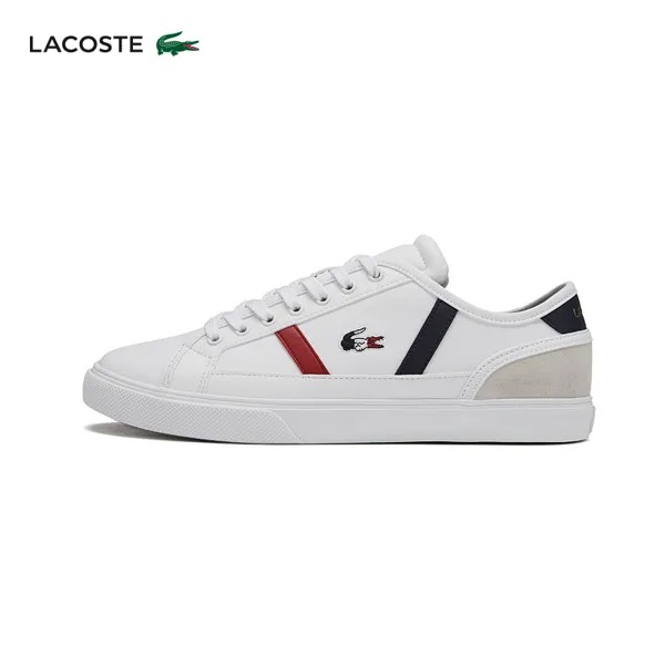 Кроссовки мужские Lacoste с логотипом, белый / синий / красный