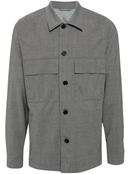 Paul Smith шерстяная рубашка с длинными рукавами, серый