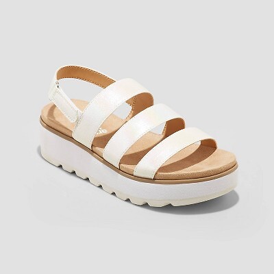 Сандалии Lyla Footbed для девочки - арт-класс Белый 5