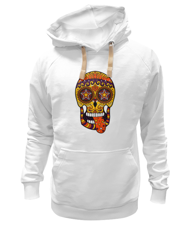 Худи Printio Psyscull белое 2XL