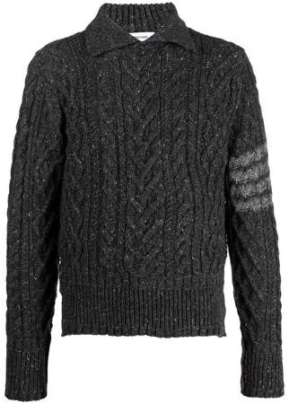 Thom Browne spread collar cable-knit jumper