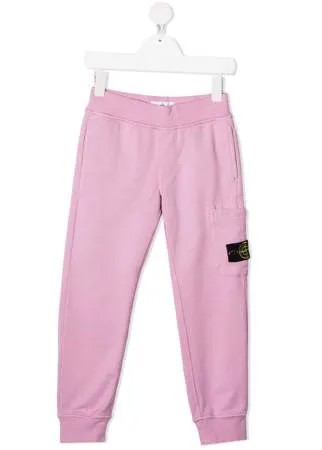 Stone Island Junior спортивные брюки с нашивкой-логотипом