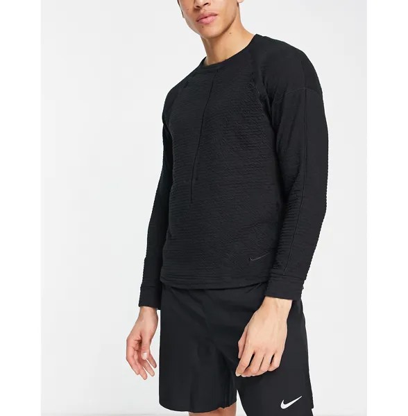 Черный свитшот с круглым вырезом Nike Yoga Nike Training