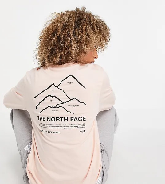 Розовый лонгслив The North Face Peaks – эксклюзивно для ASOS-Розовый цвет