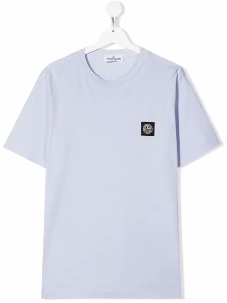 Stone Island Junior футболка с нашивкой-логотипом