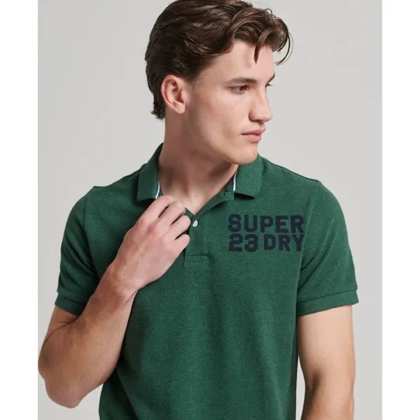 Поло Superdry Vintage Superstate, зеленый