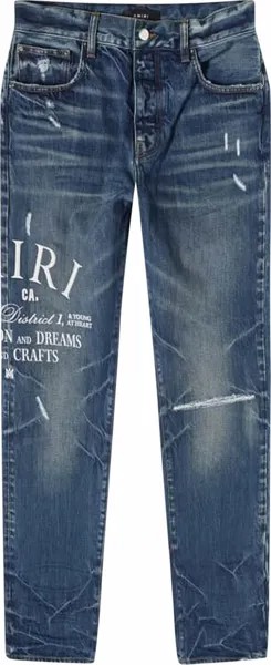 Джинсы Amiri Arts District Embroidered, синий