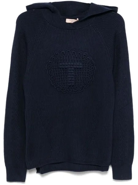 TWINSET трикотажное худи, синий