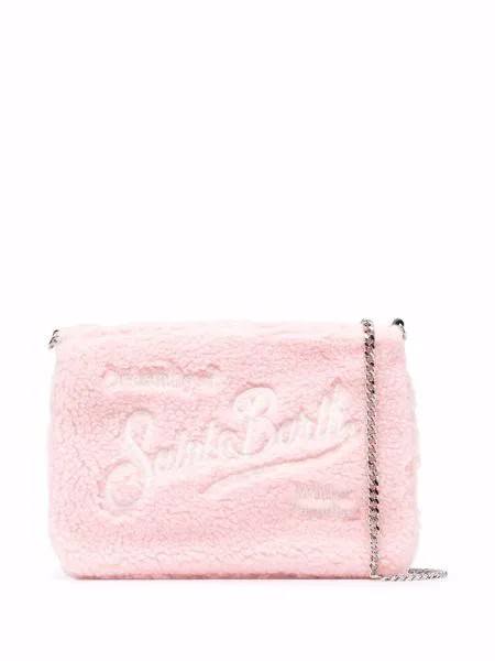 MC2 Saint Barth embroidered logo clutch bag